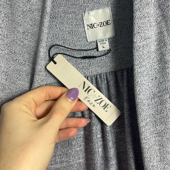 NWT NIC + Zoe Eaze Marl Cardigan and Wide Leg Pant Lounge Matching Set Large - Picture 5 of 16